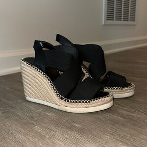 Vince Camuto Black Espadrille Wedges